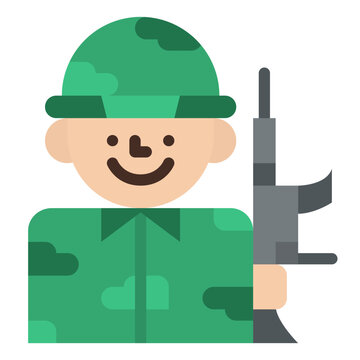 soldier army miliary occupation job icon