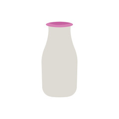 Glass milk bottle - Bottle vector isolated on white background. 