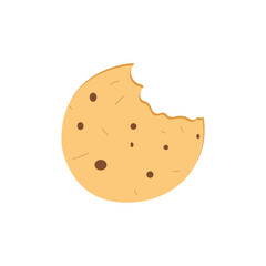 Bites cookie logo vector isolated on white background. 