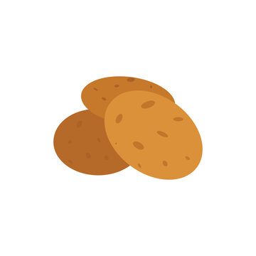 Cookies With Choco Chips Vector Illustration 