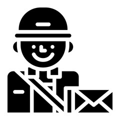 mail carrier occupation job profession icon