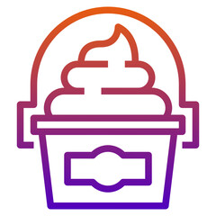 soft food truck gradient line icon