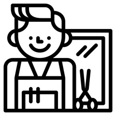 hairstylist occupation job profession icon