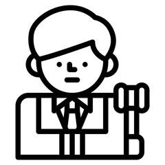 judge occupation job profession icon