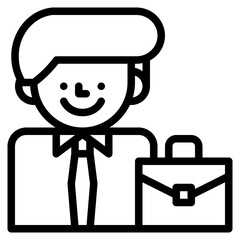 manager business occupation job profession icon