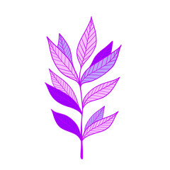 Purple leaves illustration. set of leaves