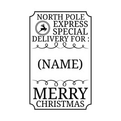 North pole express delivery for merry Christmas
