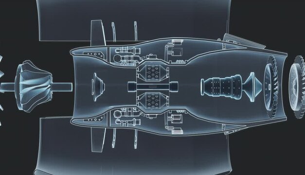 Engineering heavy industry machine parts using futuristic development program. Creating virtual models of machine parts in engineering software. Engineering complex turbine machine parts. Development