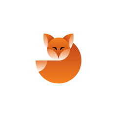 Cute Fox Logo Design. Kids Fox Logo. Fox Icon