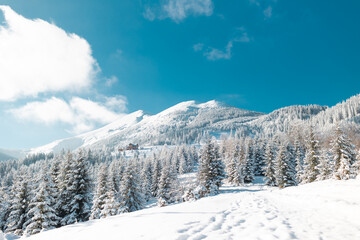 mountain landscape in the winter