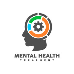 mental health treatment logo design vector