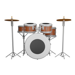 Fototapeta na wymiar Drum Set 3D Icon