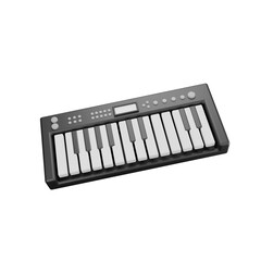 Piano Keyboard 3D Icon