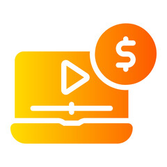 video content gradient icon