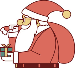 santa claus with gift