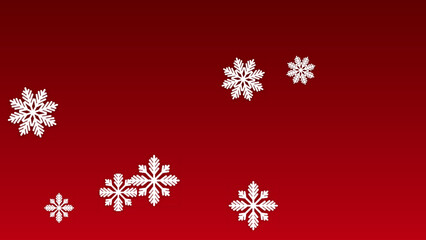 Christmas  Vector Background with Falling Snowflakes. Isolated on Red Background. Realistic Snow Sparkle Pattern. Snowfall Overlay Print. Winter Sky. Papercut Snowflakes.
