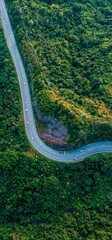 view of the road in mountains