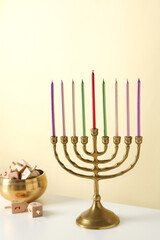 Сoncept of Jewish holiday, compositions for Hanukkah