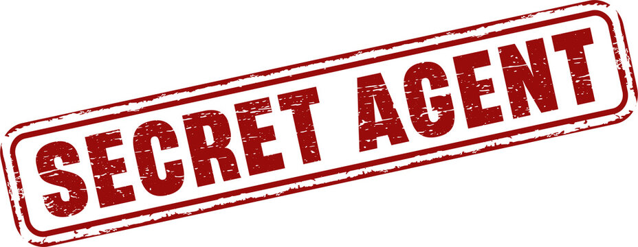 Secret agent grunge rubber stamp