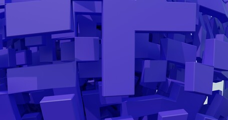 Abstract background of 3d cubes made in Blender