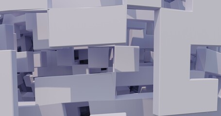 Abstract background of 3d cubes made in Blender