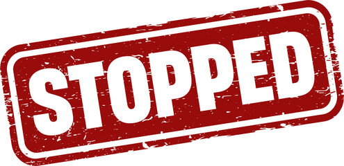 Stopped grunge rubber stamp