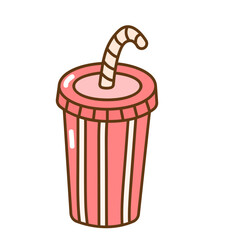 soft drink hand drawn