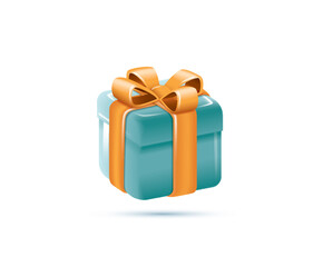 Icon gift boxes 3d realistic style with lightning. Idea, solution, business, strategy concept. Vector illustration