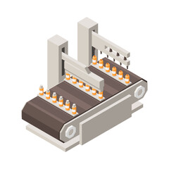 Pharmaceutical Line Isometric Composition