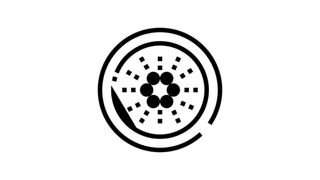 cardano cryptocurrency glyph icon animation