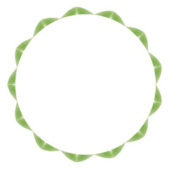 green watercolor round frame vector background
