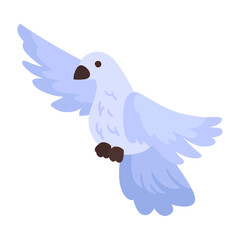 Circus Bird Isometric Composition