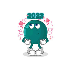2023 shy vector. cartoon character