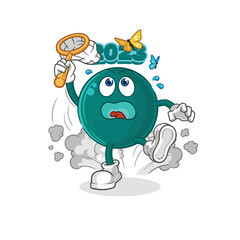 2023 catch butterfly illustration. character vector