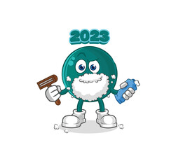 2023 shave facial hair vector. cartoon character