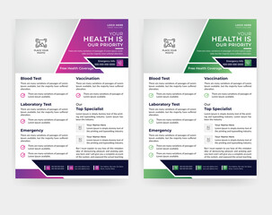 Medical doctors promotion flyer design template