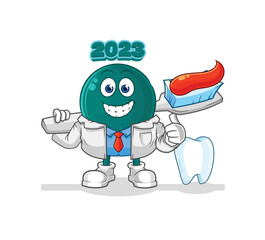 2023 dentist illustration. character vector