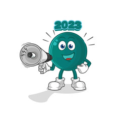 2023 holding hand loudspeakers vector. cartoon character