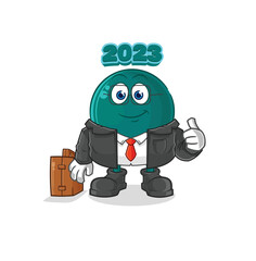 2023 office worker mascot. cartoon vector