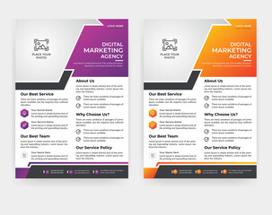 Modern creative flyer cover template in A4 size