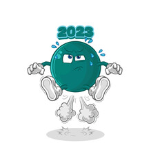 2023 fart jumping illustration. character vector