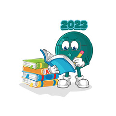 2023 studying mascot. cartoon vector