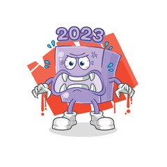 Fototapeta premium new year monster vector. cartoon character