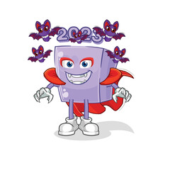 new year Dracula illustration. character vector