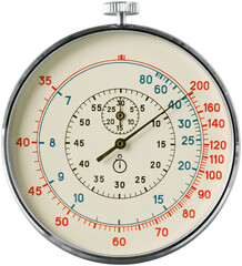 Front View of a Stopwatch, Isolated