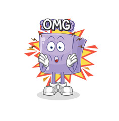 new year Oh my God vector. cartoon character