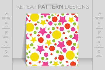 Polka dot pattern background, colorful cute design vector. Simple pattern background.