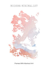 A4 minimal art nouveau poster with geometric elements, modern hipster style template. Abstract vector illustration