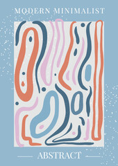 A4 minimal art nouveau poster with geometric elements, modern hipster style template. Abstract vector illustration
