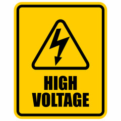 High Voltage, sign and sticker vector